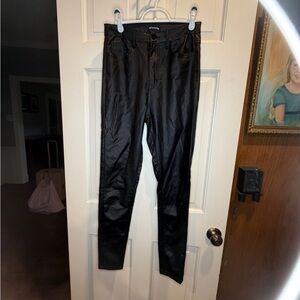 PrettyLittleThing Faux Leather Trousers size 6 women's